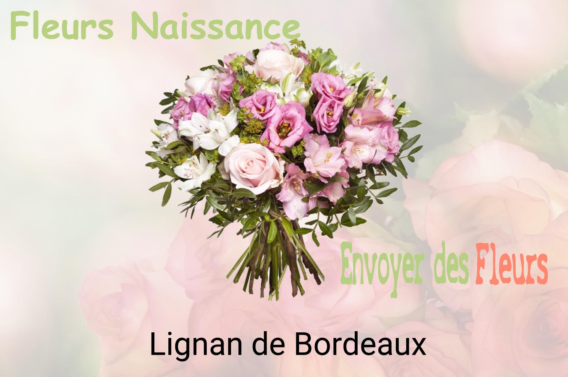 Bouquet de fleurs de naissance livré à Lignan-de-Bordeaux